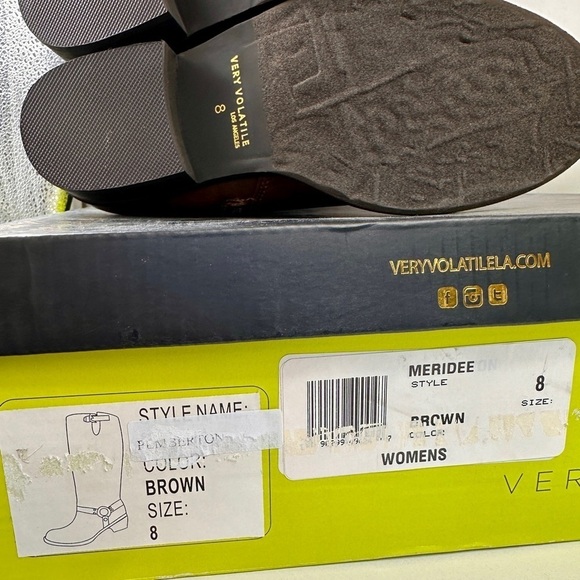 Very Volatile Tall Meridee Boots in Caramel Brown Size 8 - Picture 8 of 11